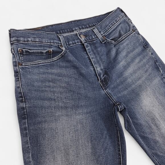 Levi's 541 Jeans Mens 32x32 Blue Dark Wash Faded Tapered Leg Stretch Denim Y2K - Picture 9 of 13